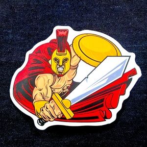 Battle Ready Warrior Single Decor Accent Waterproof Sticker